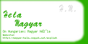 hela magyar business card
